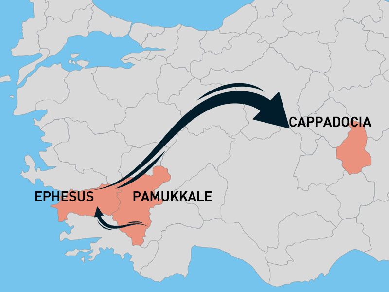 4 Day Cappadocia Pamukkale Ephesus Highlights Tour 4 Day – 3 Nights