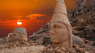 Mount Nemrut in Turkey giant ancient statues sunrise
